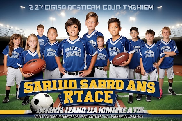 Foto poster della lega sportiva giovanile