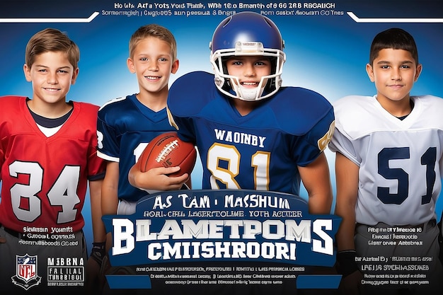 Photo youth sports league poster banner