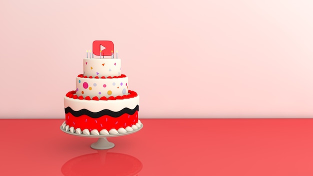 Youtubeのお祝いケーキ