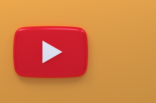 Youtube logo 3d-rendering