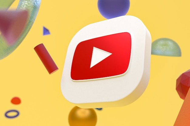 Youtube logo on abstract geometry