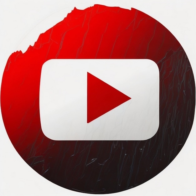 Foto youtube-logo png met yt-logo in 3d-stijl