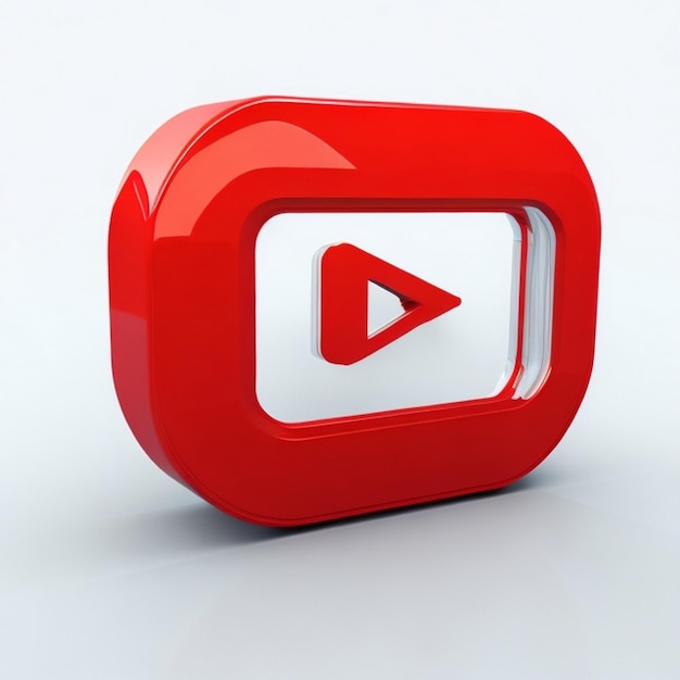 YouTube logo png with 3D style yt logo