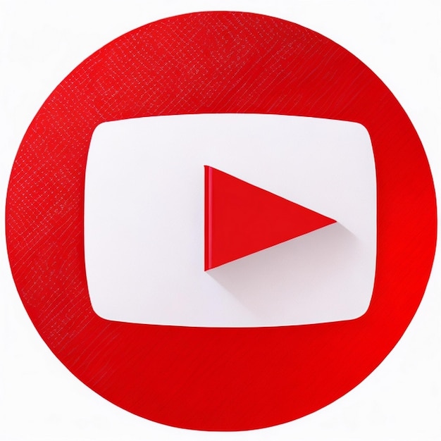 Photo youtube logo png with 3d style yt logo