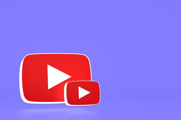 Дизайн логотипа Youtube и видеоплеера или интерфейс видеоплеера