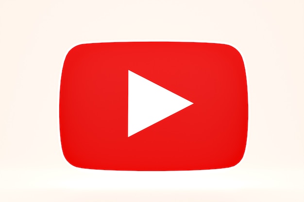 Logo di youtube e design del lettore video o interfaccia del lettore multimediale video