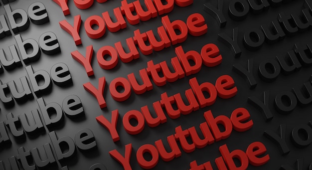 Youtube несколько типографии на темной стене