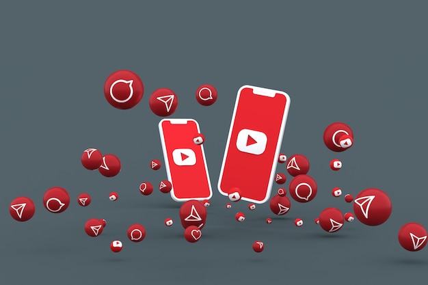 Youtube pictogram 3D-rendering