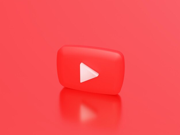 Youtube pictogram 3D-rendering