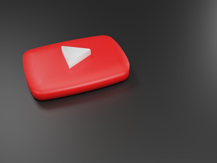 Youtube pictogram 3D-rendering
