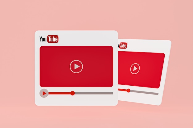 Youtube video player design or video media player interface