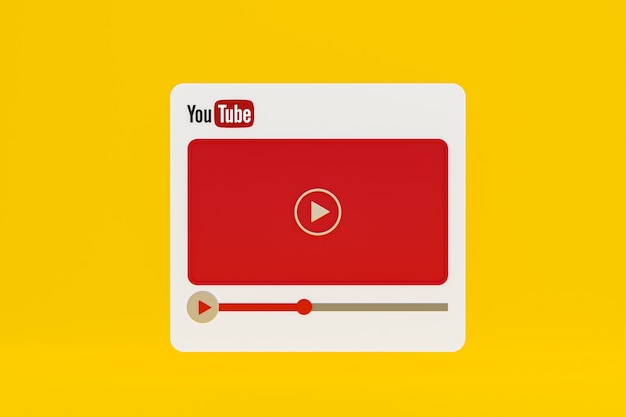 Youtube video player design or video media player interface