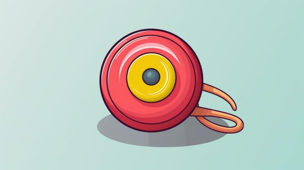 Yoyo toy cartoon vector icon illustration education object icon concept isolated premium vector