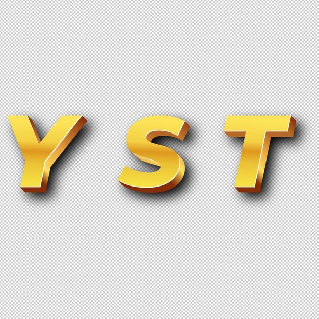 YST Gold Logo Icon Isolated White Background Transparent