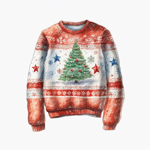 Yuletide Elegance Embracing the Season in a Long Sleeve Christmas Sweater