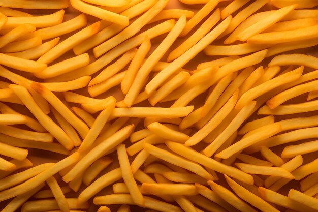 Yummy French Fries as Background Real Photo 4K