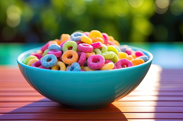 Yummy fruit cereal loops are a delightful nutritious and amusing choice for children's morning mea