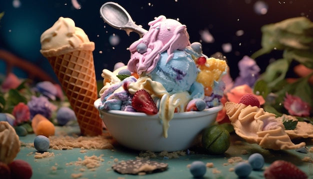 맛있는 아이스크림 광고 사진 촬영 상업 사진
