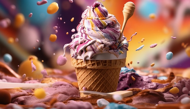 Yummy ice cream advertisement photoshoot Commercial photography