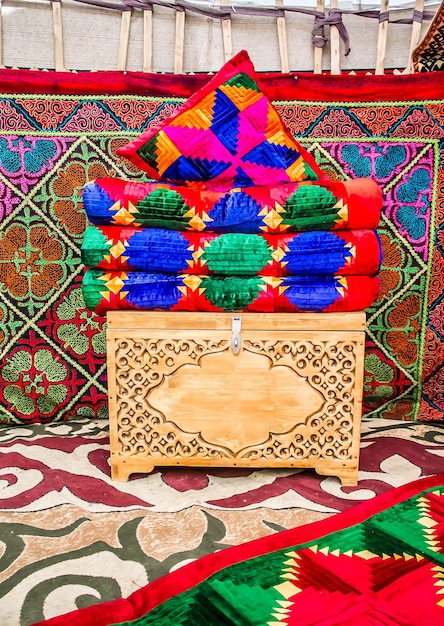 Photo yurt interior view