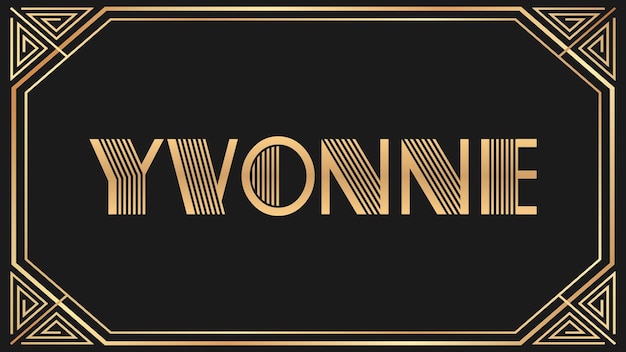 Yvonne Jazz Gold Text