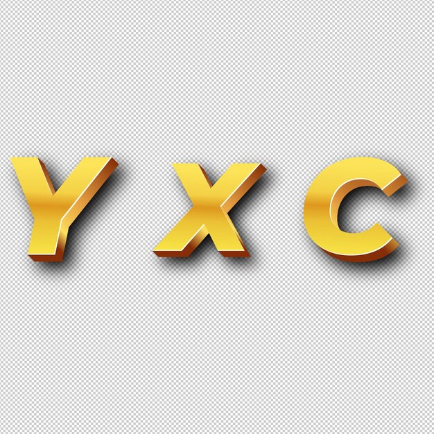 Foto yxc gold logo icon geïsoleerde witte achtergrond doorzichtig