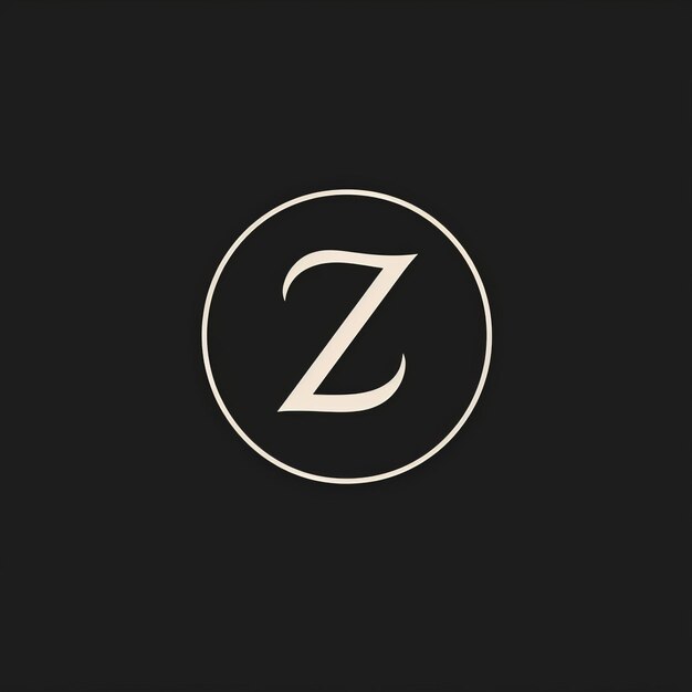 Foto circolo z un logo minimalista e semplice che incorpora la lettera z