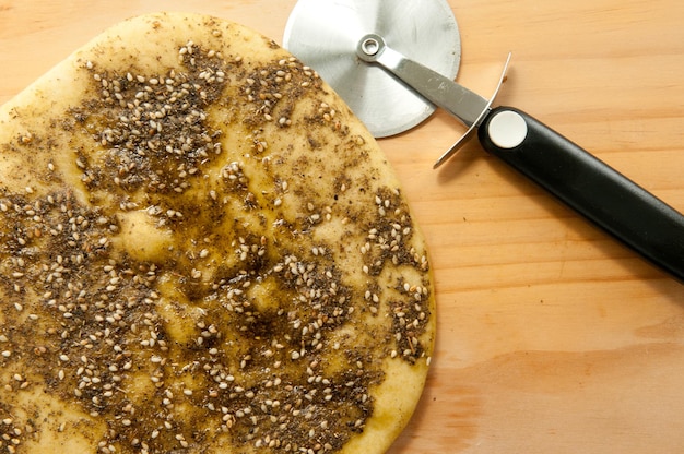 Za'atar flat bread or pita