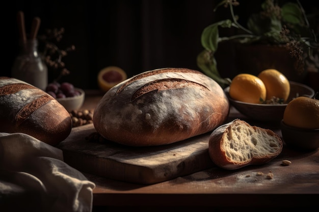 Zacht en zeer vers brood in bakkerij generatieve AI