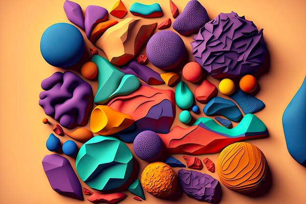 Zacht speelgoed gemaakt van plasticine-textuur voor de creativiteit van kinderen