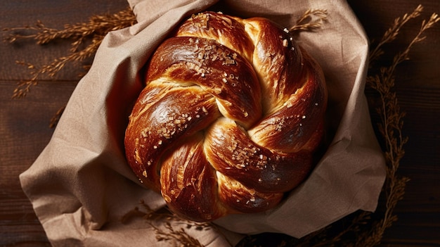 Foto zachte pretzel van boven naar beneden