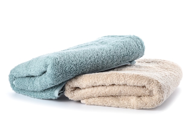 Zachte schone handdoeken op wit