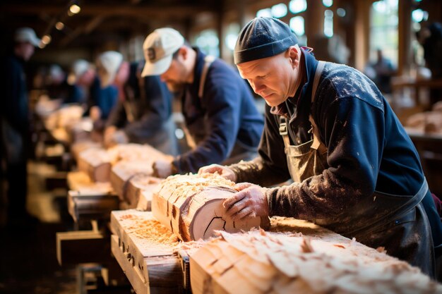 zagerij stukken houtstapels patroon