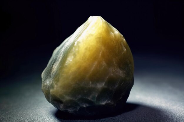 Захерит ископаемый минеральный камень Геологический кристаллический ископаемый Темный фон крупного плана