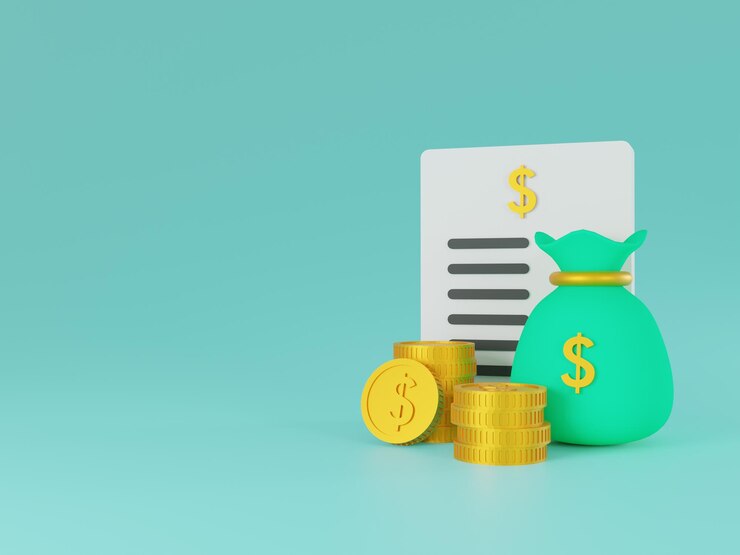 zakelijk financieel rapport concept 3d illustratie