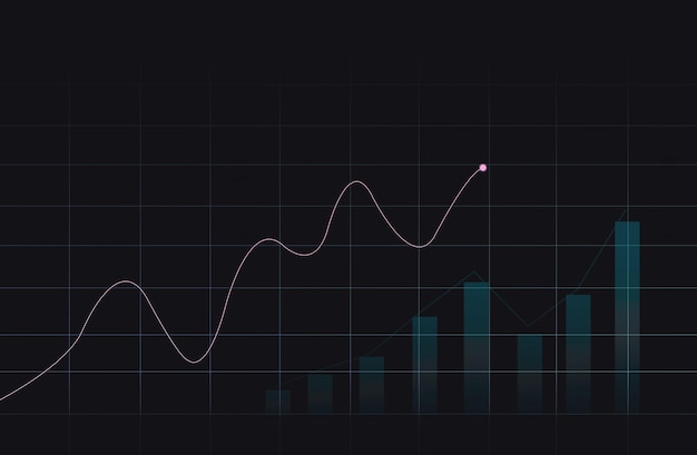 Zakelijk Technologie Gegevens Digitaal Geld ConceptGroeigrafiek Grafiek Investeringen Beheer Bedrijfsbankdiagram Financiële boekhouding ValutaWinst Beurshandel Forex Ecchange Economisch Inkomen