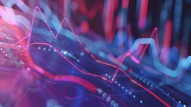 Zakelijke en economische groei op het wereldwijde zakelijke netwerk Data-analyse van financiële generatieve AI