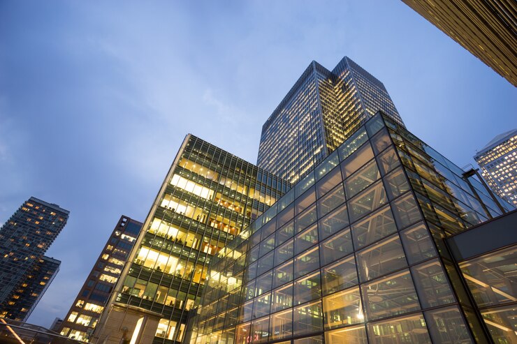 Zakelijke kantoorgebouw in Londen, Engeland, Verenigd Koninkrijk