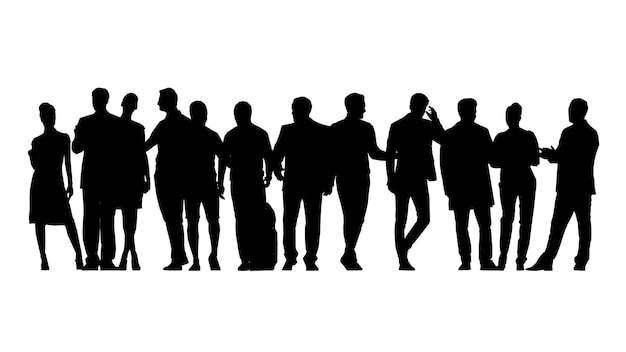 Zakelijke mensen set van 3D-silhouetten 3D-illustratie Rendering