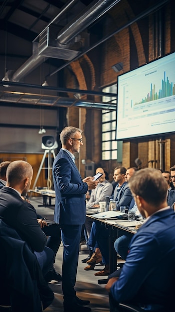 Zakelijke presentatie voor de fabriek