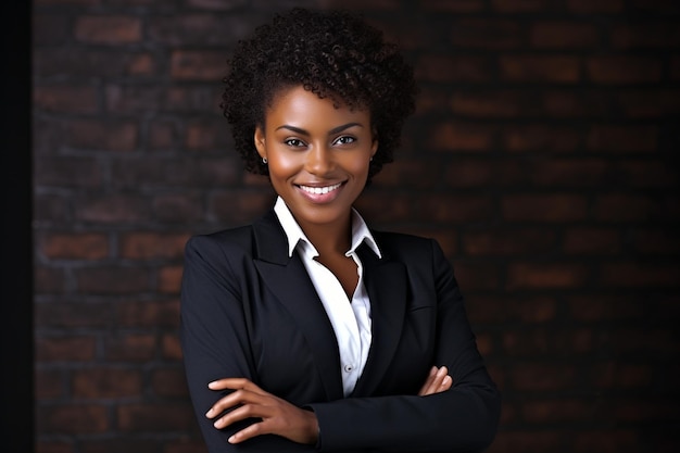Zakelijke schittering Zwarte zakenvrouw foto