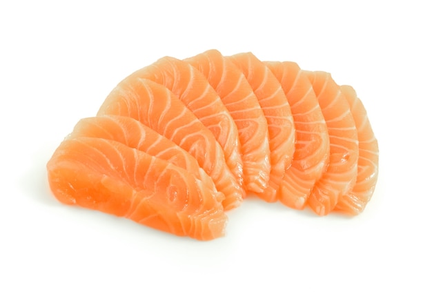 Zalm geïsoleerd op wit