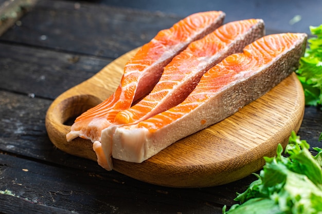 zalm rauw zeevruchten eten biologisch product maaltijd snack kopie ruimte voedsel achtergrond pescetarian dieet