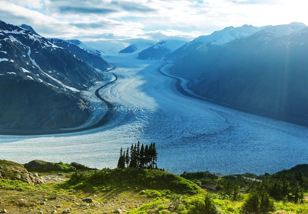 Zalmgletsjer in Stewart, Canada