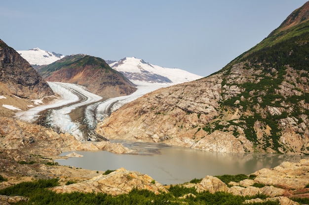 Zalmgletsjer in Stewart, Canada