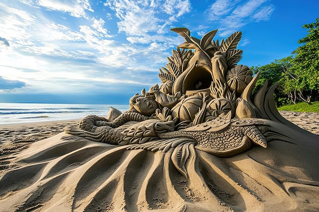 zand sculpturen beachside creatie fotografie