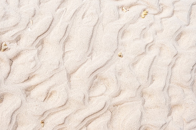 Zand textuur. Zandstrand voor achtergrond. Bovenaanzicht