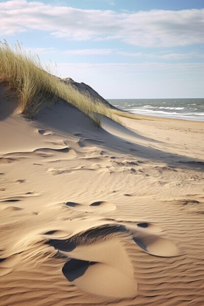 Zandduinen aan de kust van de noordelijke zee zijn generatief