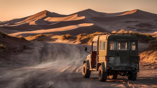 Zandduinen in de Namib woestijn bij zonsopgang roadtrip in het prachtige Namib naukluft nationaal park tra