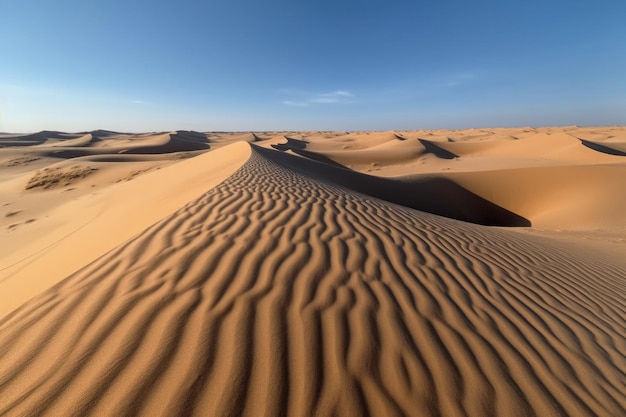 Zandduinen in woestijnlandschap Generatieve AI